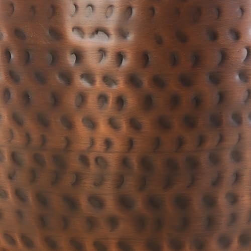 Miniatura 9 de BIRDROCK HOME Mesa auxiliar de almacenamiento de metal de 20 pulgadas martillada 1596 pulgadas de profundidad mesas auxiliares muebles para el hogar