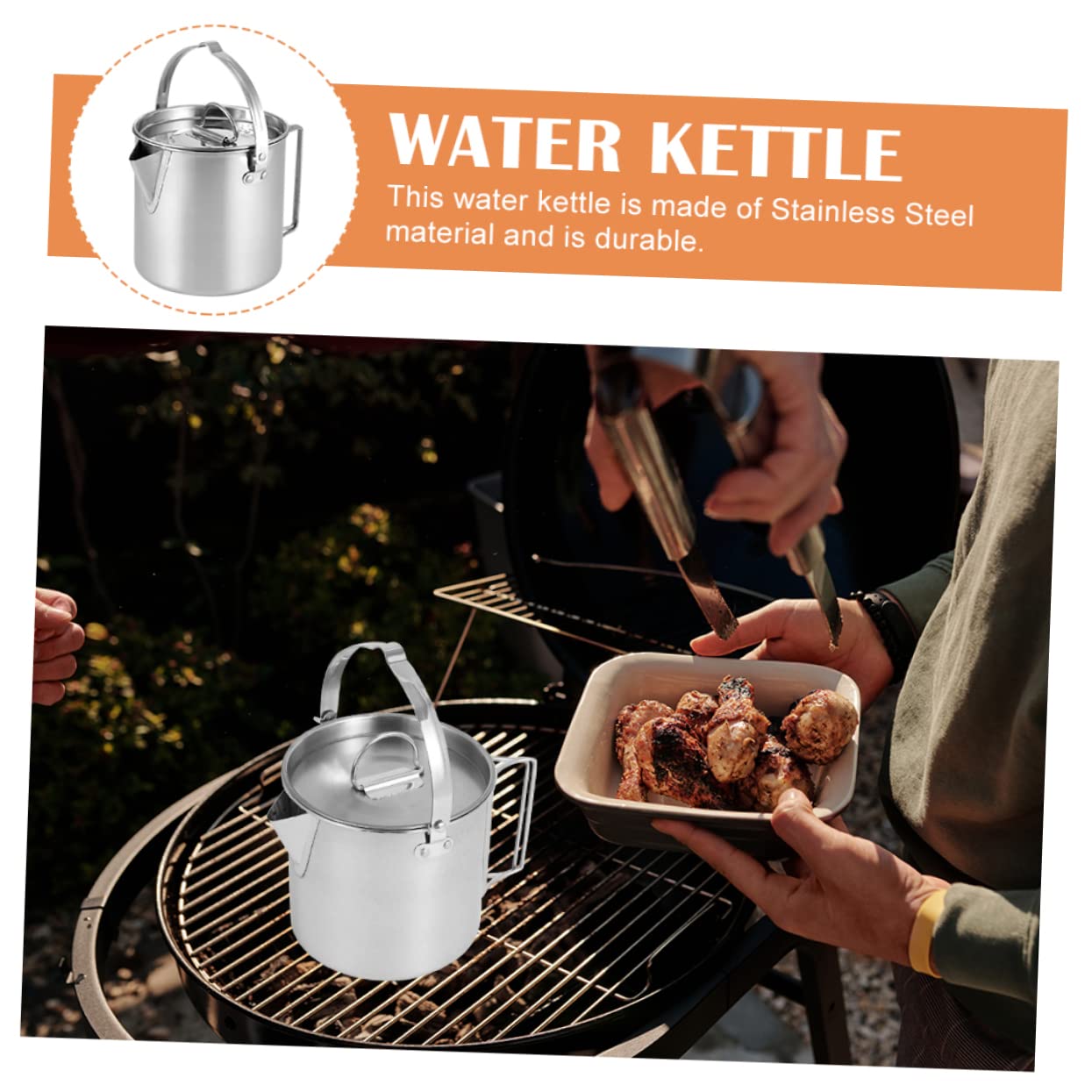 Outdoor Wasserkessel aus Edelstahl 1,2 L Leicht und Widerstandsfähig für Camping und Wandern Praktisch zum Wasserkochen