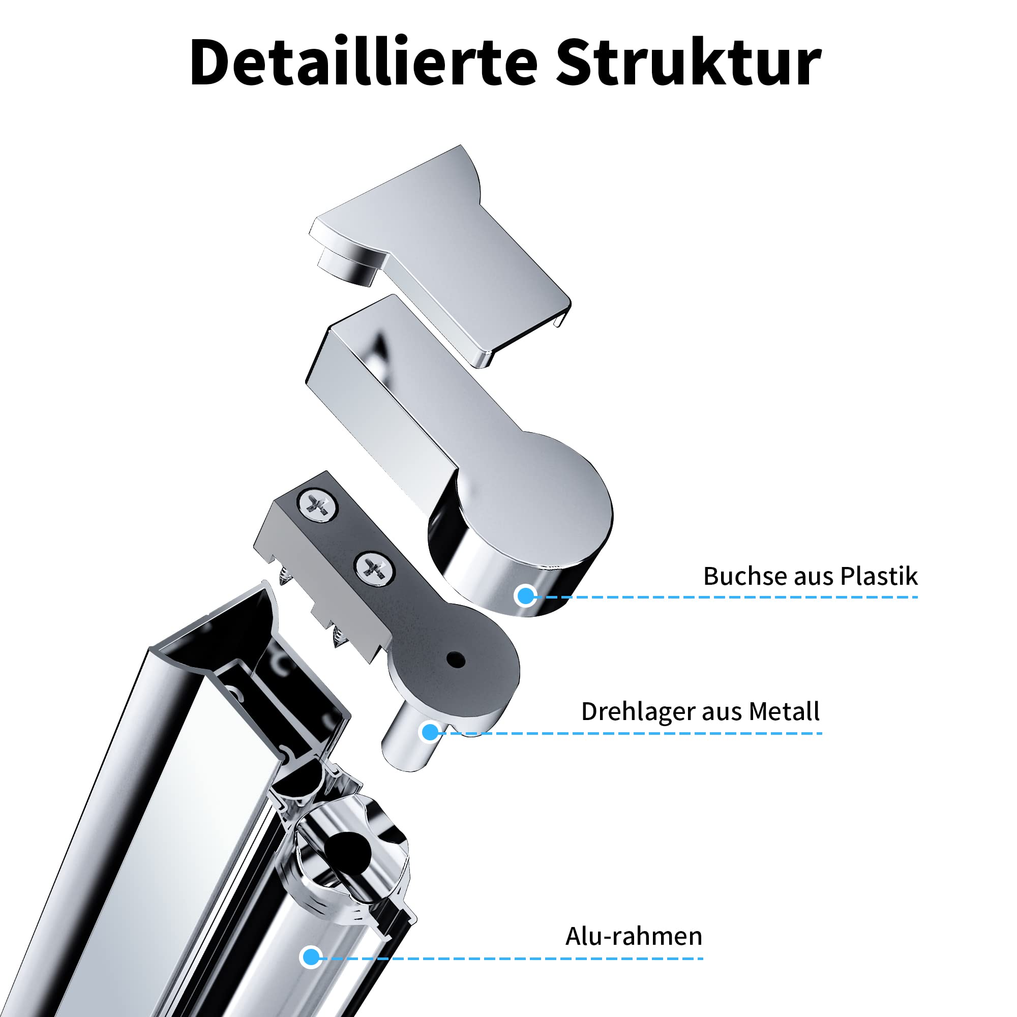 Duschtür in Nische 75 cm Nano Beschichtung Nischentür Schwingtür 6 mm ESG Glas Dusche Glastür Dusche Pendeltür Höhe 195cm,Leicht zu Reinigen