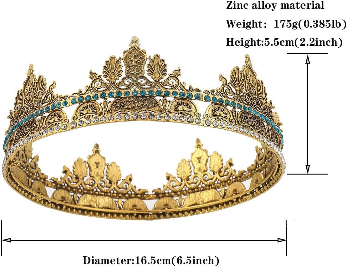 中世ヴィンテージキングクイーンクラウン コスチューム プロム 結婚式 ハロウィンアクセサリー