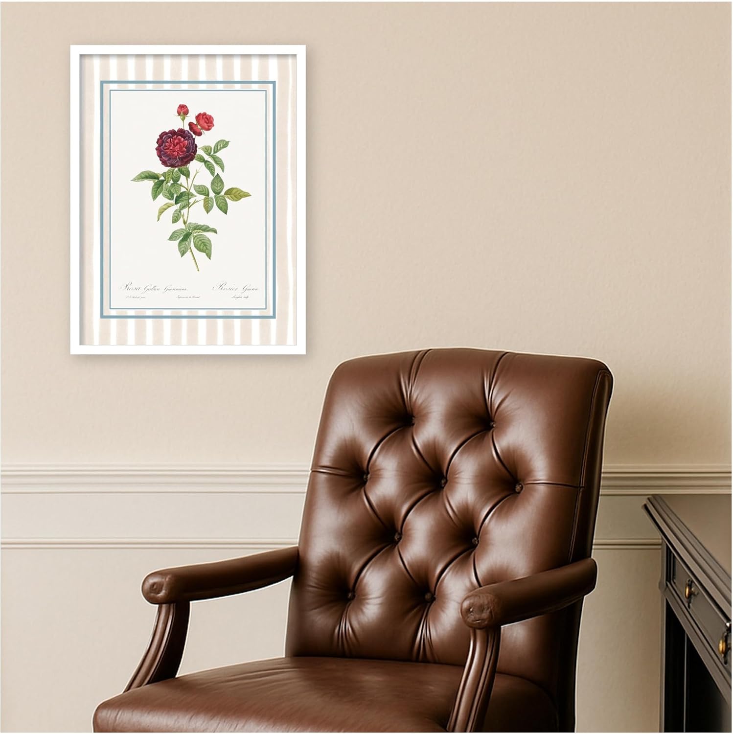 Kate and Laurel Framed Canvas Wall Art Print Floral 4 by Megan Ryan, 19 x 25, Svelte White Frame, Traditional, Flower Art for Wall Decor