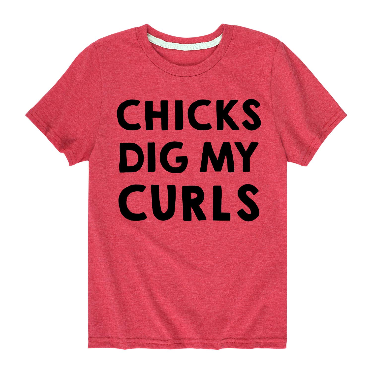 Instant Message - Chicks Dig My Curls - Youth Short Sleeve Graphic T-Shirt
