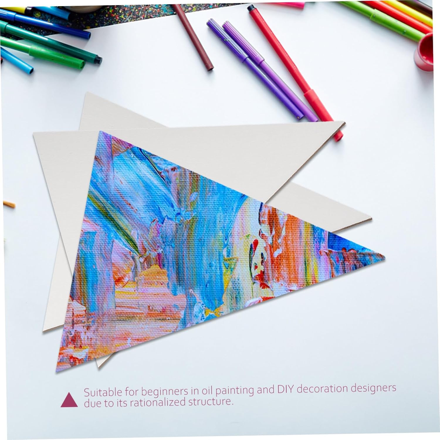 OSALADI 5pcs Artist Paint Board Canvas Panels for Oil Painting Durable Smooth Surface Creative Shape for Adults for Art Projects