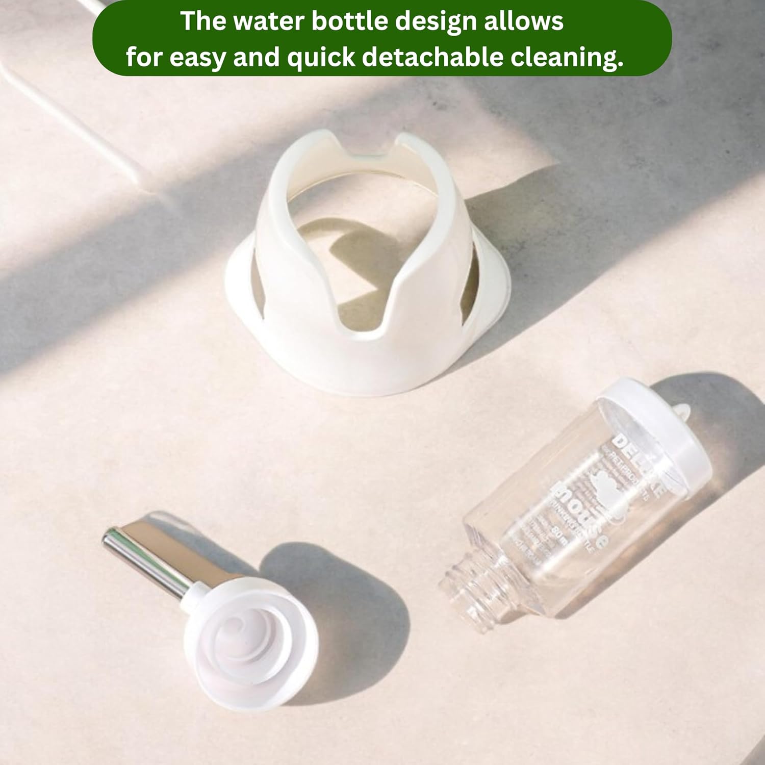 Hamster Water and Food Dispenser Set, Stand Water Bottle Holder Food the Bowl for Dwarf Hamsters Small Guinea Pigs Gerbil Hedgehog Small Animals Hamster Cage Accessories, Mini Pets Stuff (Blue, 80 ml)