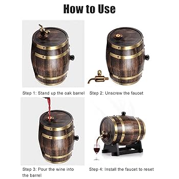 Amazon | ワイン樽、ワインブランデーウイスキー樽樽用蛇口付き