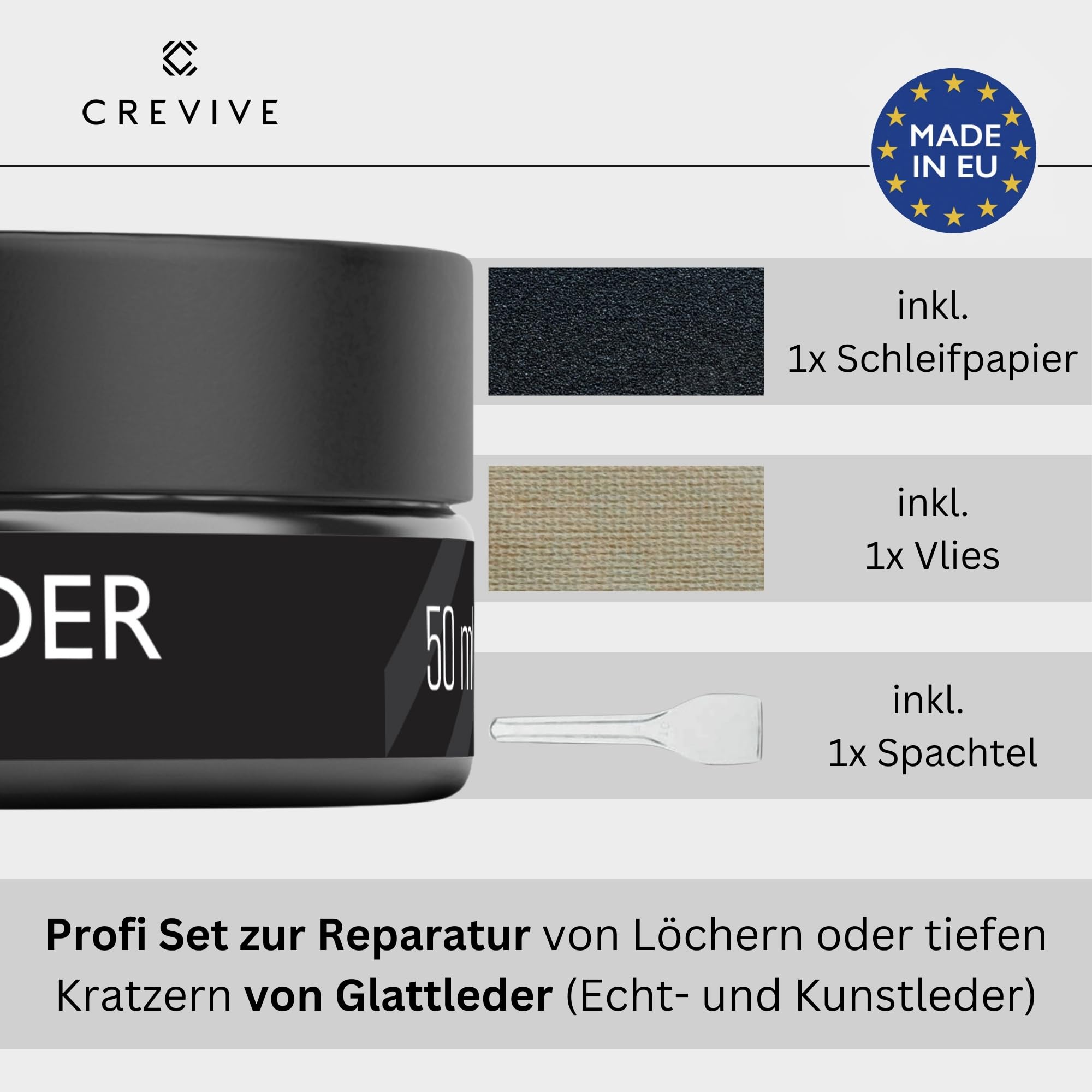 Flüssigleder Schwarz 50 ml, Lederreiniger 250 ml & Reperatur Balsam 300 ml | Lederreparatur für Kratzer, Risse & Abschürfungen – Farbauffrischung für Sofa, Ledercouch, Möbel, Autositze, Taschen, Jacken