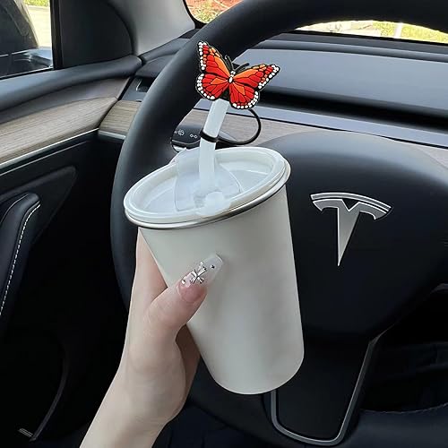 Miniatura 7 de 9 tapas de pajita, tapas de paja para vasos, popotes reutilizables, cubierta de punta de pajita, tapones de paja a prueba de polvo para accesorios