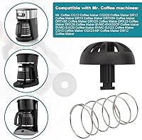 Vista 4 de 2 Pack Coffees Machine Brew Basket Bottom Spring Loaded Stopper Kits Replacement for Mr. Coffee Coffee Machine Accessory 185774-000-000 185774 000