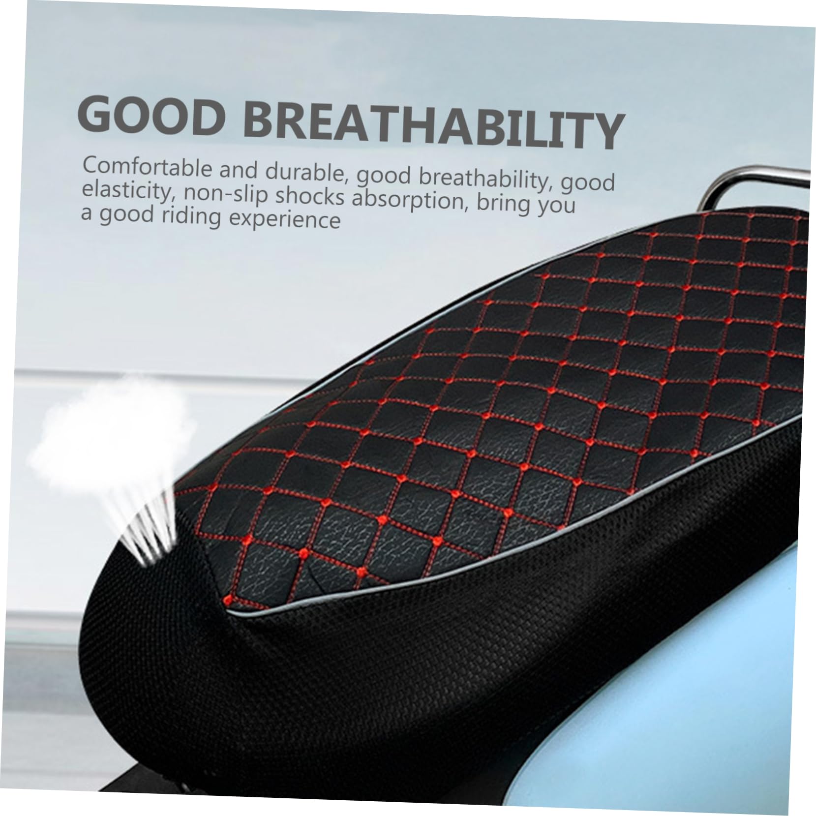 SOLUSTRE 4pièces Housse De Siège Respirante Et Antidérapante Solaire pour Électrique Et Scooter Coussin De Selle Élastique Et Ajustable Couverture pour Confort De Conduite Toutes