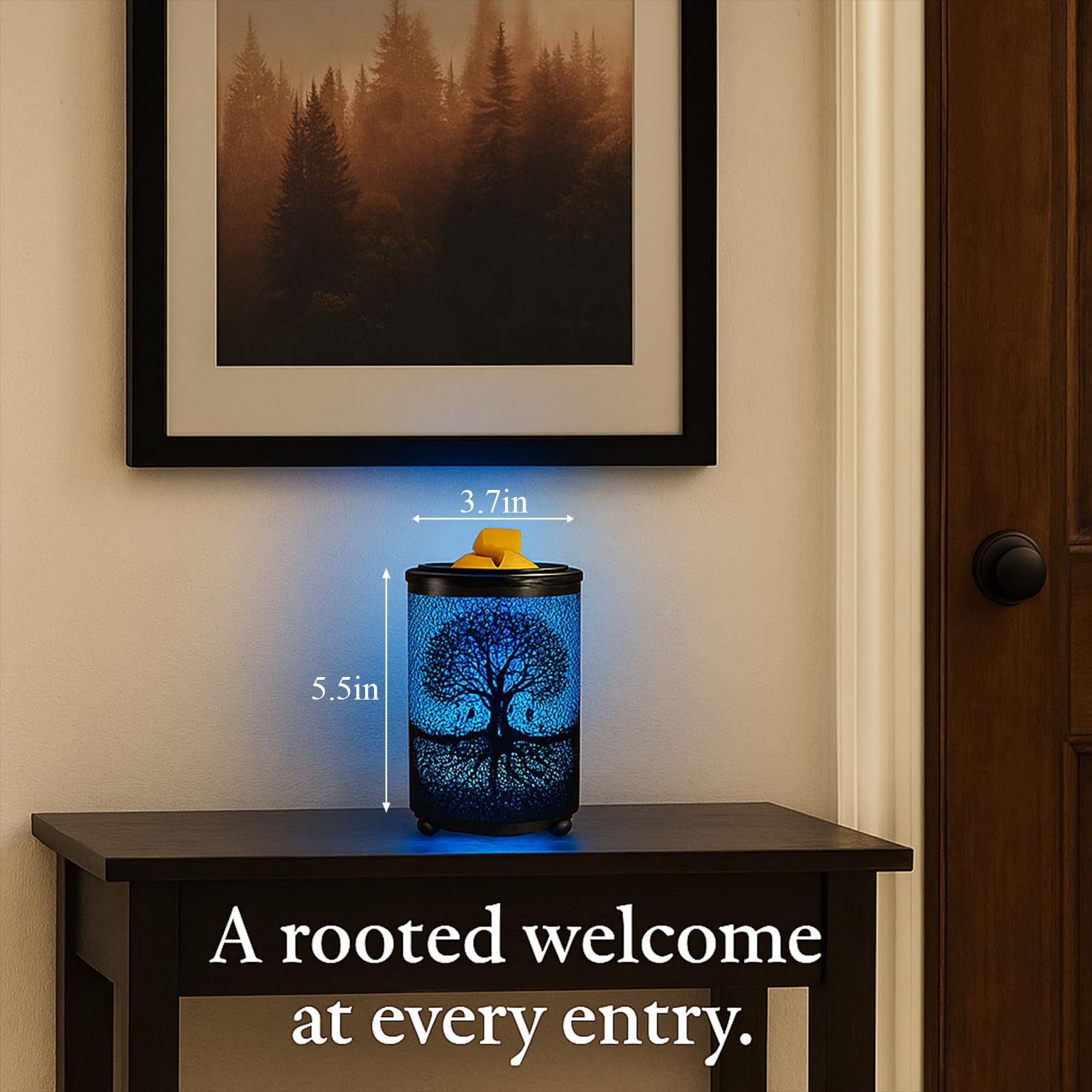 Leyoue Electric Wax Melt Warmer PTC Heating Plate with 7 Colors LED Changing Light Wax Warmer Fragrance Warmer for Home Office Gifts & Decor(): Life tree