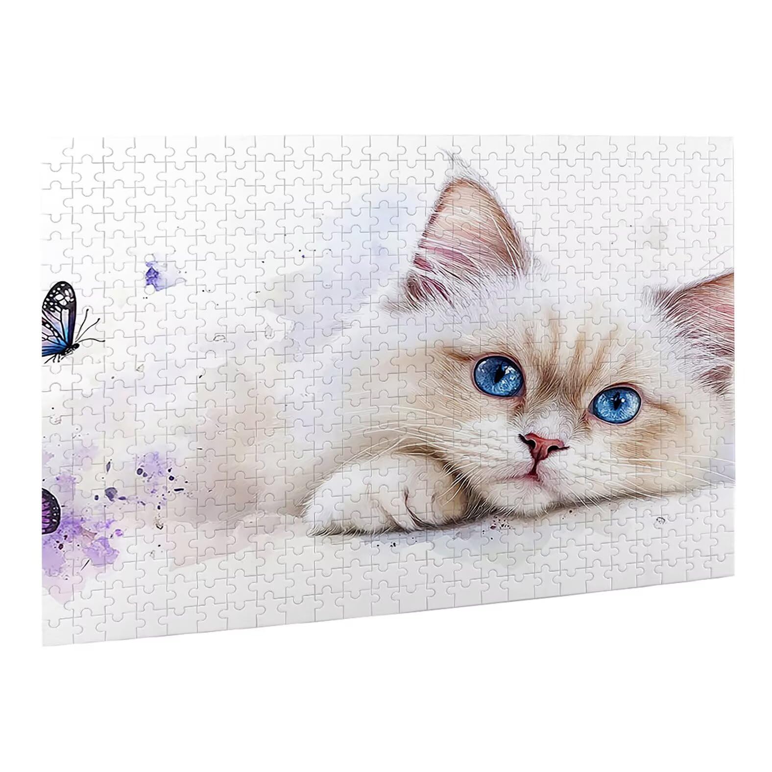 Puzzle dla dorosłych, 5000 sztuk, trudne drewniane puzzle, gra, gra logiczna, gra ręczna, dekoracja rodzinna, kreatywna rozrywka, prezent 105 x 156 cm motyl kot 3 K0F-222