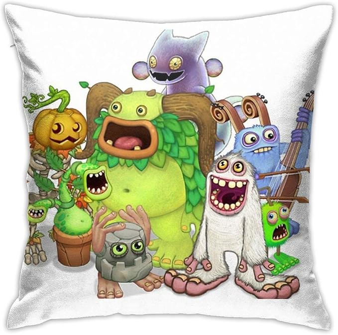 Not Applicable My Singing Monsters Characters Cushion Throw Pillow