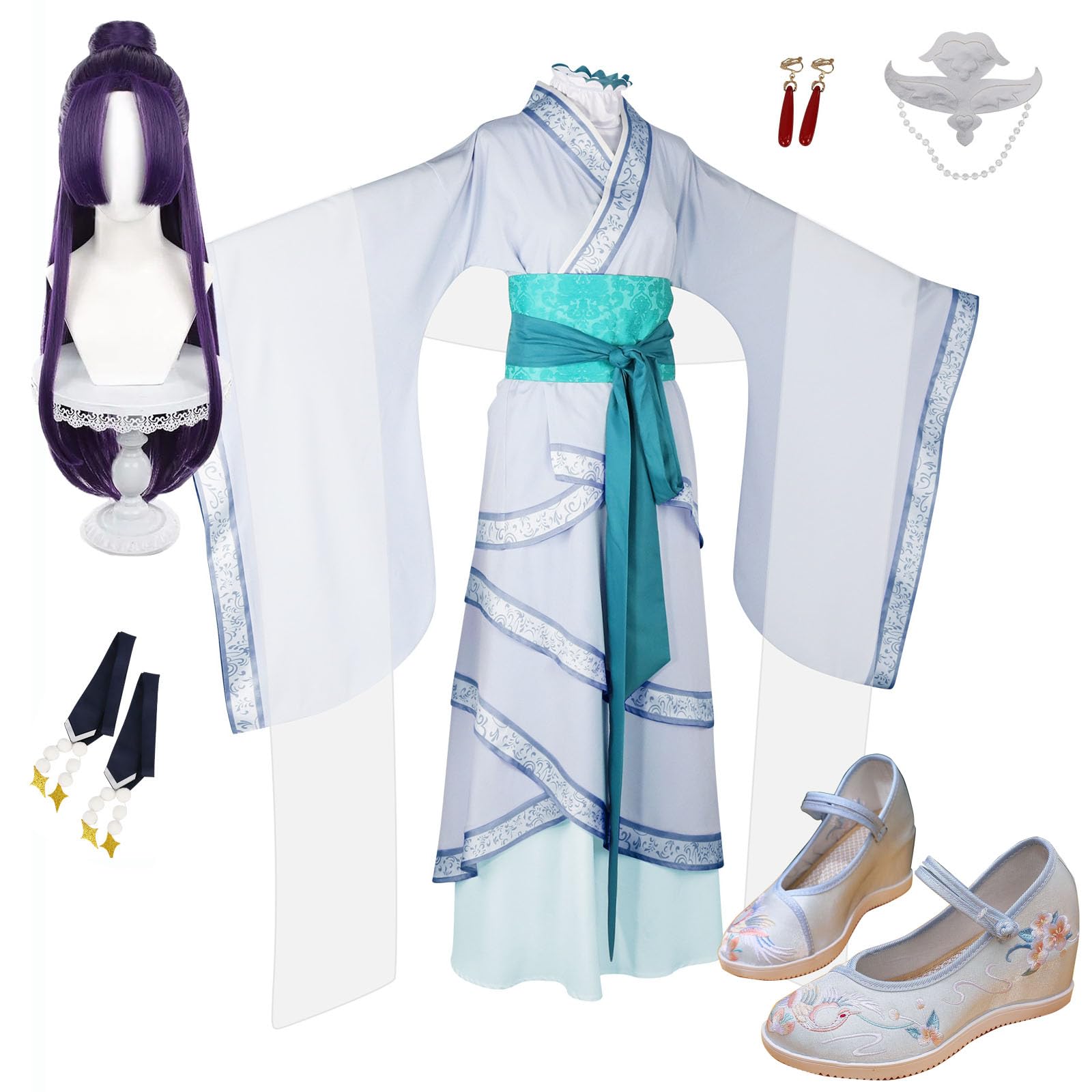 ♡ 薬屋のひとりごと 壬氏 スイパラ コラボ 着物 コスプレ 衣装 高品質 ♡ ♡ 薬屋のひとりごと 壬氏 スイパラ コラボ 着物 コスプレ 衣装