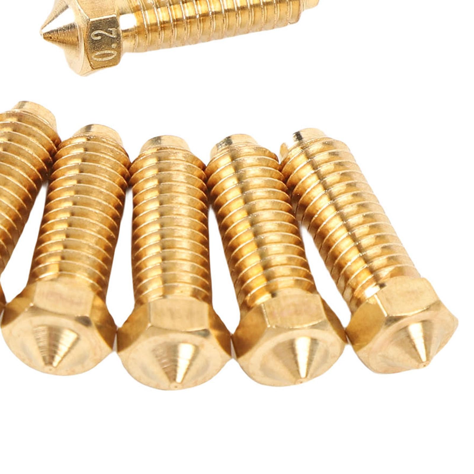 Cocoarm Boquilla de Latón para Impresora 3D, Kit de Boquilla Hotend Duradera para 3 Combos, Compatible con Múltiples Filamentos y Altas Temperaturas (0,2 mm)