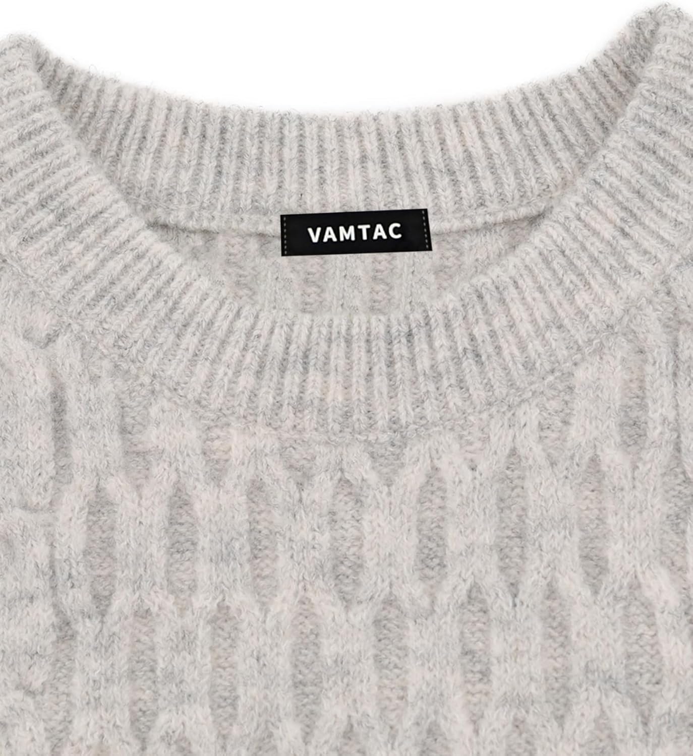 Vamtac Oversized Sweaters Cable Knit Chunky Sweater Crewneck Pullover Jumper Tops 2025 Fall Outfits