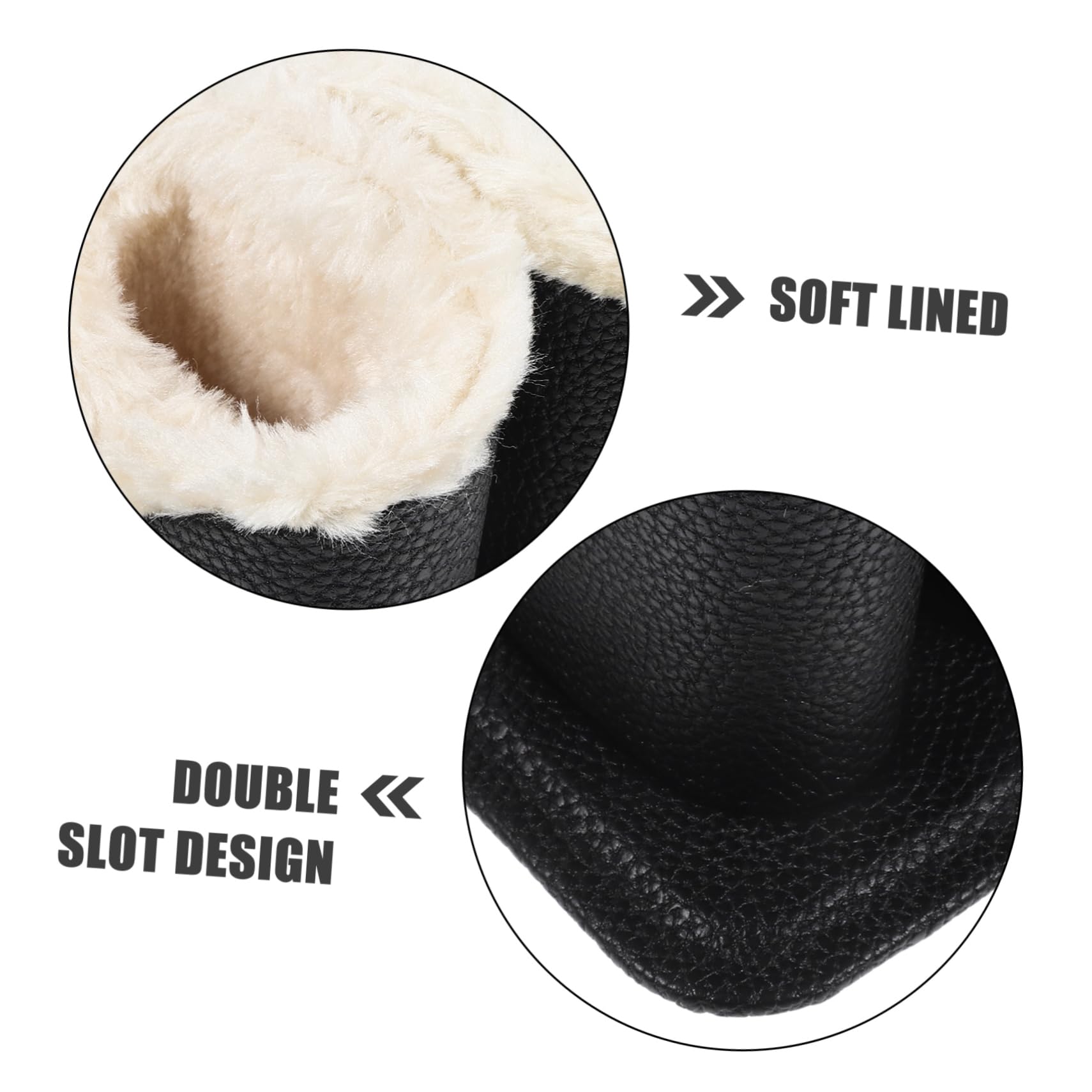 Homoyoyo Support à Lunettes De Chevet Double Tête Noir Texture Grainée Porte-lunettes 2 Compartiments Pour Rangement Organisé De Lunettes De Soleil Accessoire Pratique Maison