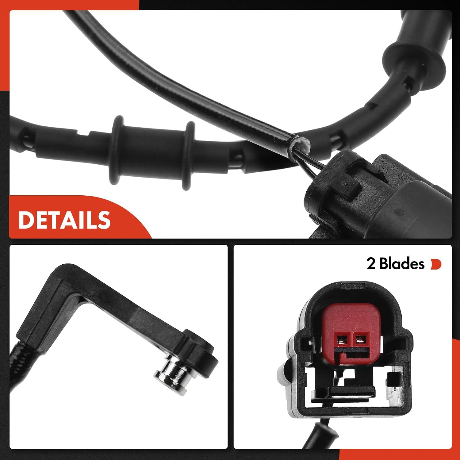 A-Premium Rear Disc Brake Pad Wear Sensors Compatible with Jaguar XF 2009-2015, XFR 2010-2015, XJ 2010-2017, XK 2007-2015, XFR-S 2013-2015, XJR 2014-2017, XKR 2007-2011, 2-PC Set