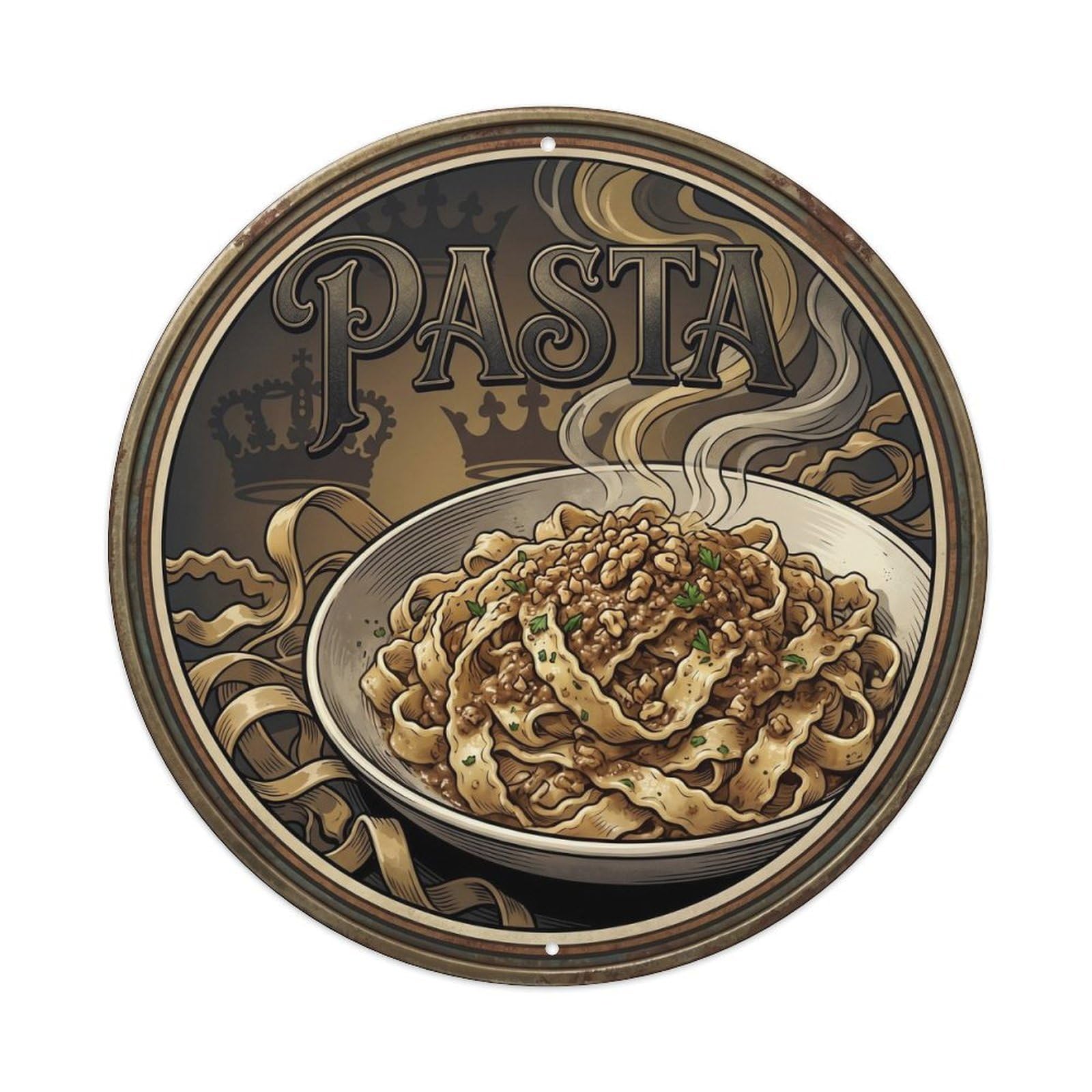 Este 8X8inch Style Pasta Kitchen Cucina Italiana Italy Travel Classic Metal Tin Sign