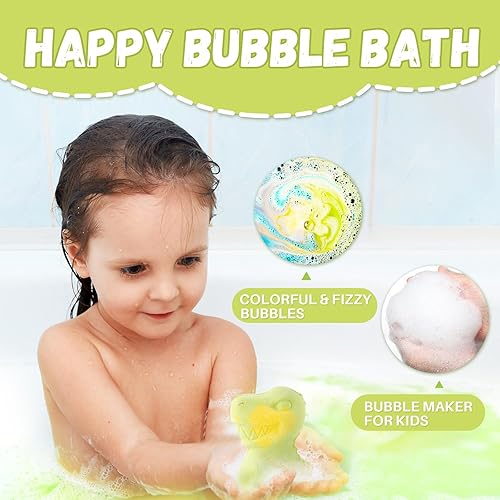 Miniatura 2 de Juego de bombas de baño de dinosaurio para niños, 4 unidades a 4.3 onzas, bombas de baño hechas a mano para niños, regalos de cumpleaños para niños,