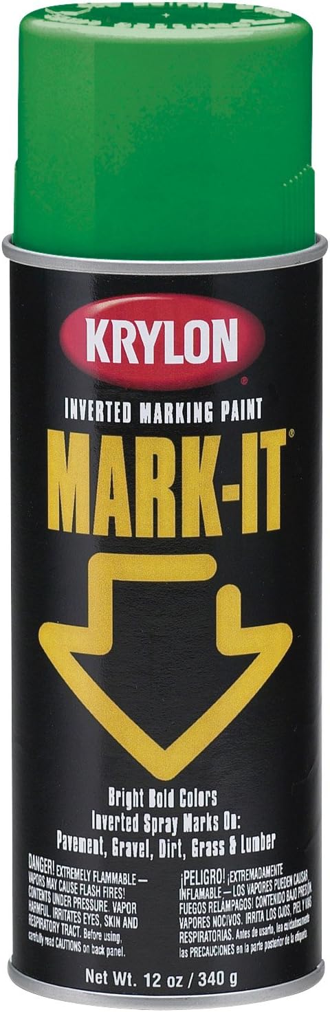 Krylon RDMI10067 Mark-It Inverted Spray, Bright Blue, 12 Ounce