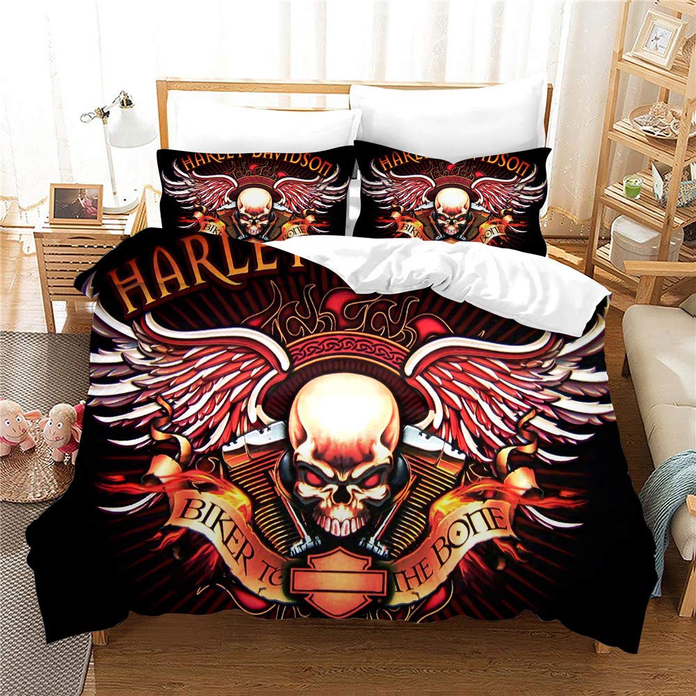 NICHIYO Harley Davidson Bettwäsche Set