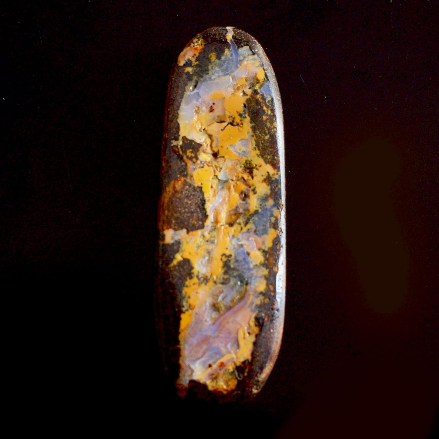 Natural Multicolor Boulder Opal 39 Ct Fancy Cabochon Loose Gemstone Single Stone for Ring Pendant Necklace Making DIY Craft Jewelry 44x15x6 mm image 5