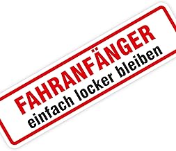 Magnetschild Anfänger einfach locker bleiben Fahranfänger Schild Auto