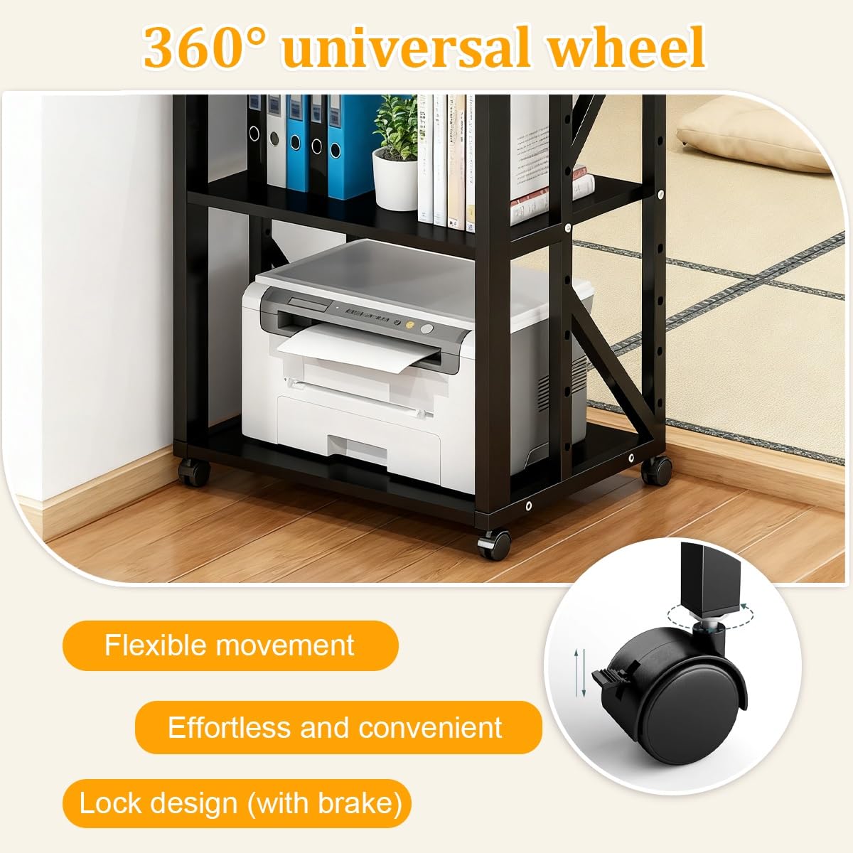 Mueble HiFi Mesa a 2/3 Niveles, Soporte Multimedia AV con Estantes Ajustables y Ruedas Universales, Mueble Equipo HiFi Versátil para Sala de Estar y Cine en Casa(Style 1)