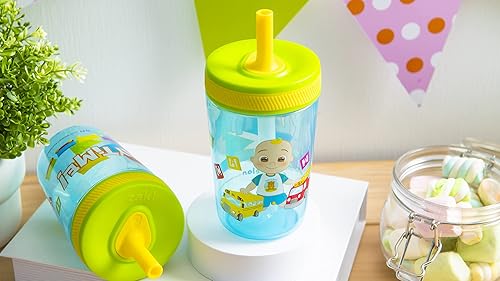 Miniatura 47 de Zak Designs - Juego de vasos Baby Shark Kelso de 15 onzas, sin BPA, tapa de rosca con popote hecha de plástico duradero y silicona, paquete perfecto