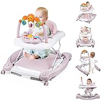 Vista 10 de Andador de bebé 5-en-1, andadores de bebé para niños y niñas de 6 a 12 meses, andador de actividad plegable, andador para bebés y niños pequeños