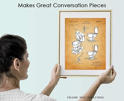 Miniatura 4 de Buzz Unplugged Toilet Patent, Vintage Pantent Design Bathroom Art - Add A Touch of Humor to Your Home with Unframed 11x14 Unique Funny Bathroom Wall