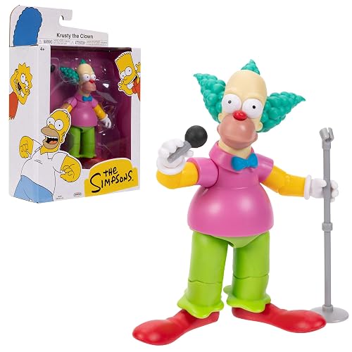 Los Simpsons - Figura Krusty de 13 cm Totalmente articulada - Figura Coleccionista de los Simpsons