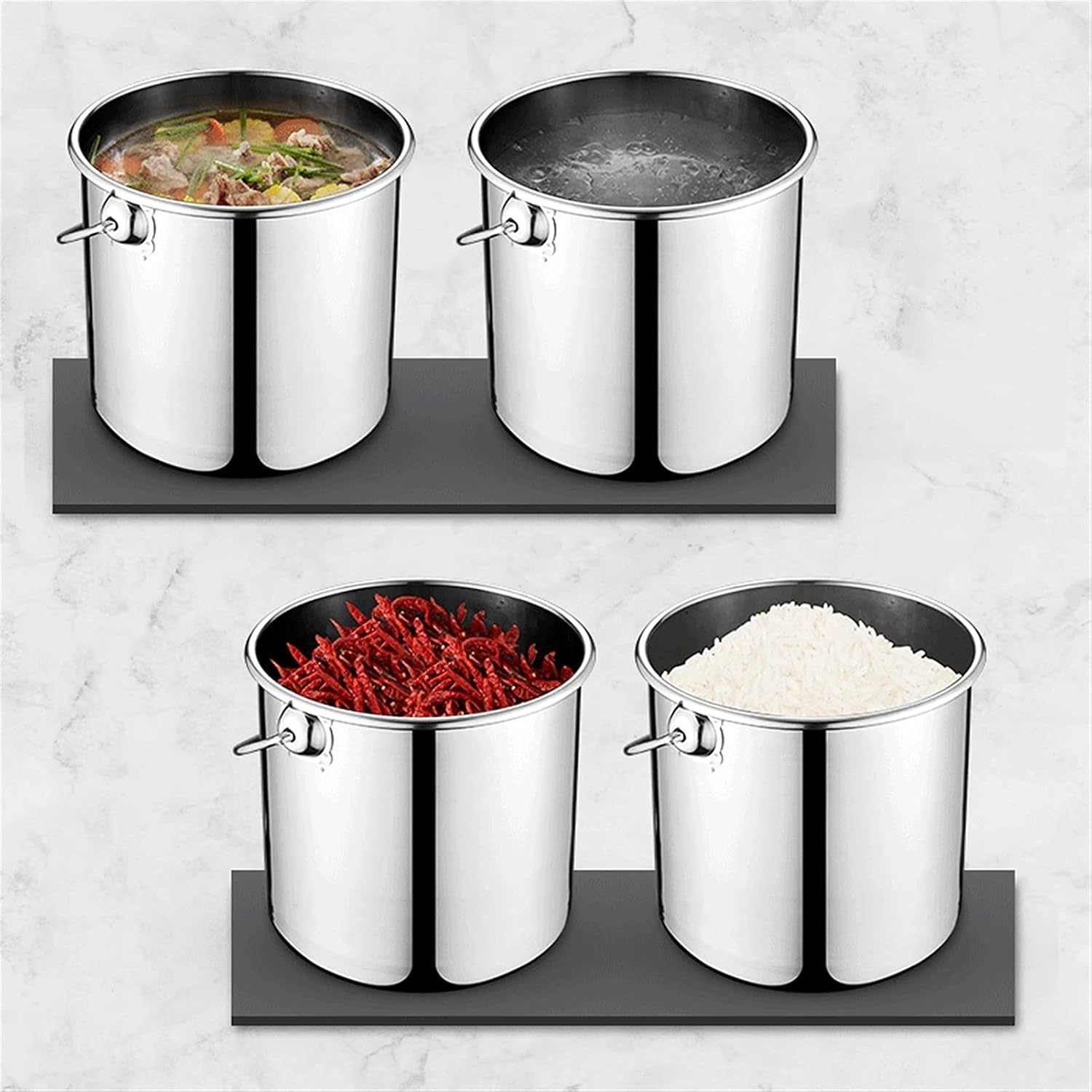 Ice Bucket 304 Stainless Steel Ice Buckets with Lid Champagne Bucket Bar Tools Wine Accessories Drinkware Chillers Bar Accessories Cocktail Bar