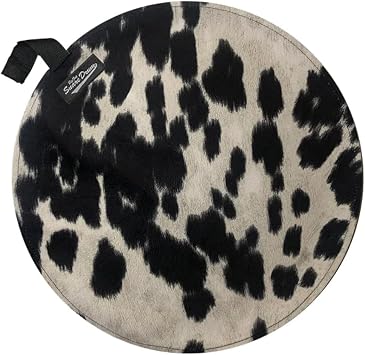 Big Fat Snare Drum - Cow Moo Faux Suede 14 Black