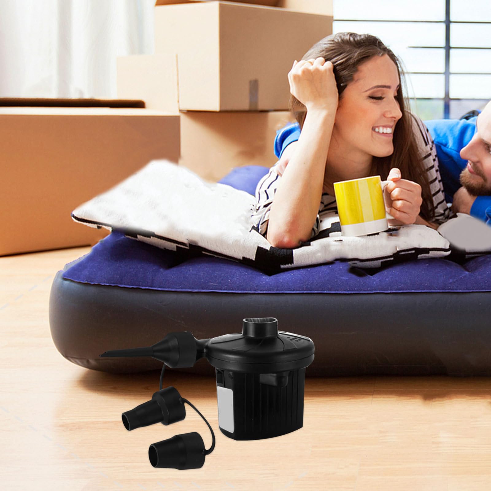 VANZACK 16 Stück Luftpumpen-Düsen Ersatz: Aufblasbare Pumpenadapter aus Kunststoff für Luftmatratze, Bett, Sofa, Pool – Düsenersatz für Campingpartys