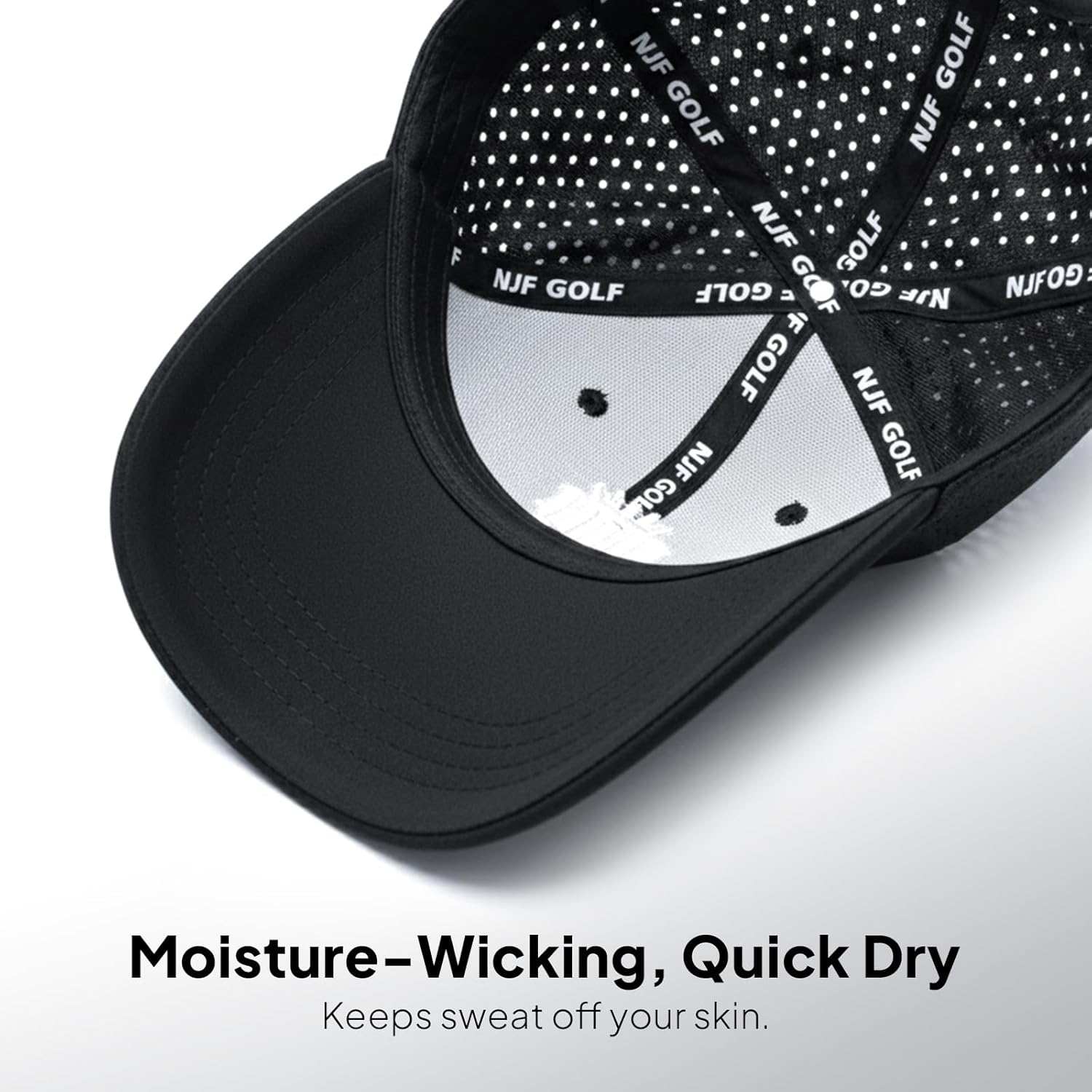 NJF Golf™ Hat Men - Breathable Mens Golf Hats, Adjustable Rope Snapback Cap, Convenient Cap with Tee Holder - Image 5