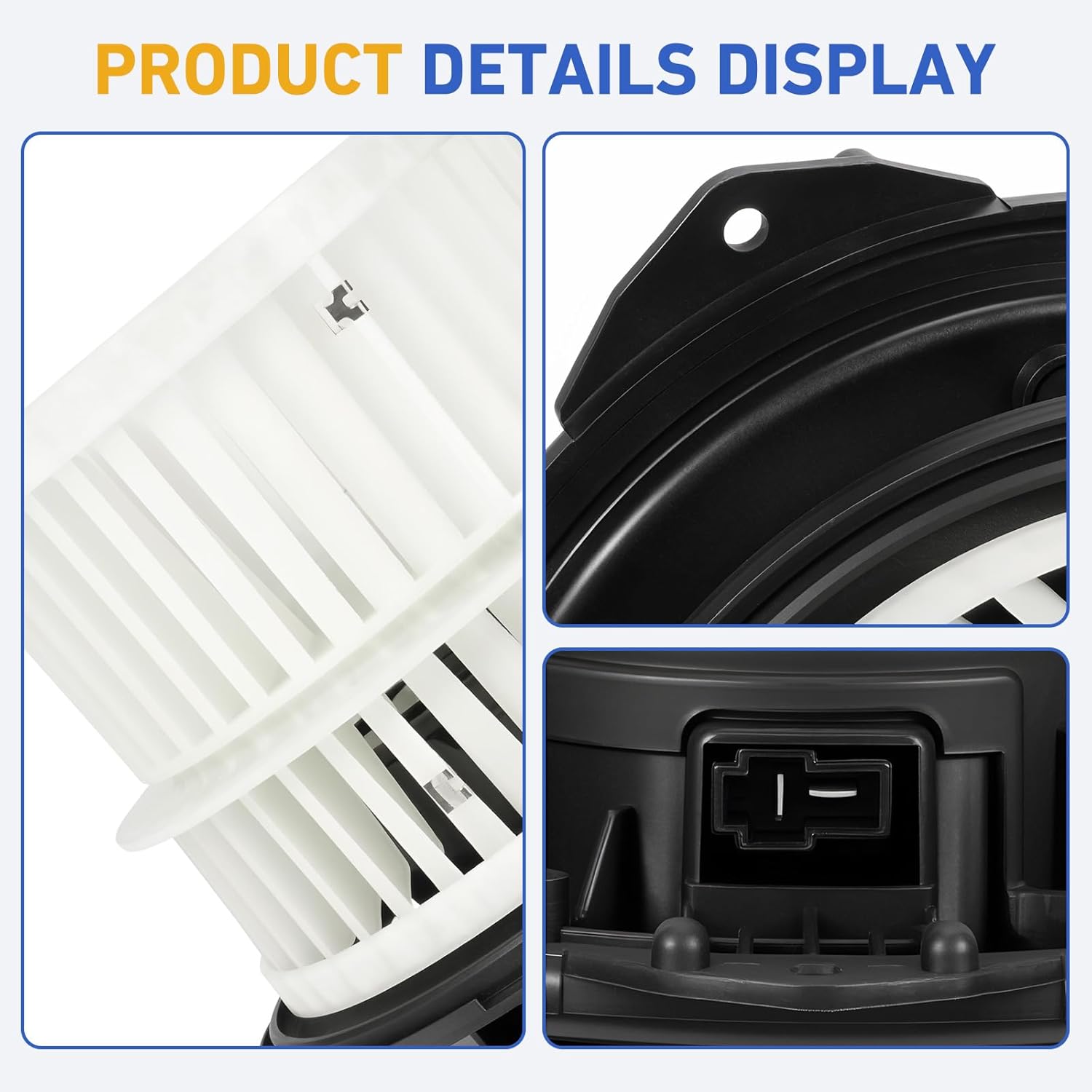 HVAC Heater Blower Motor with Fan Cage, Fit for 2020 2021 2022 2023 Hyundai Sonata 1.6L 2.5L - Replace 97113L0000, PM4828 with Blower Wheel