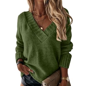 HXHYQKP Cashmere Sweaters for Women Knit Jumper Pullover Lightweight Merino Wool Sweater Long Sleeve Tops