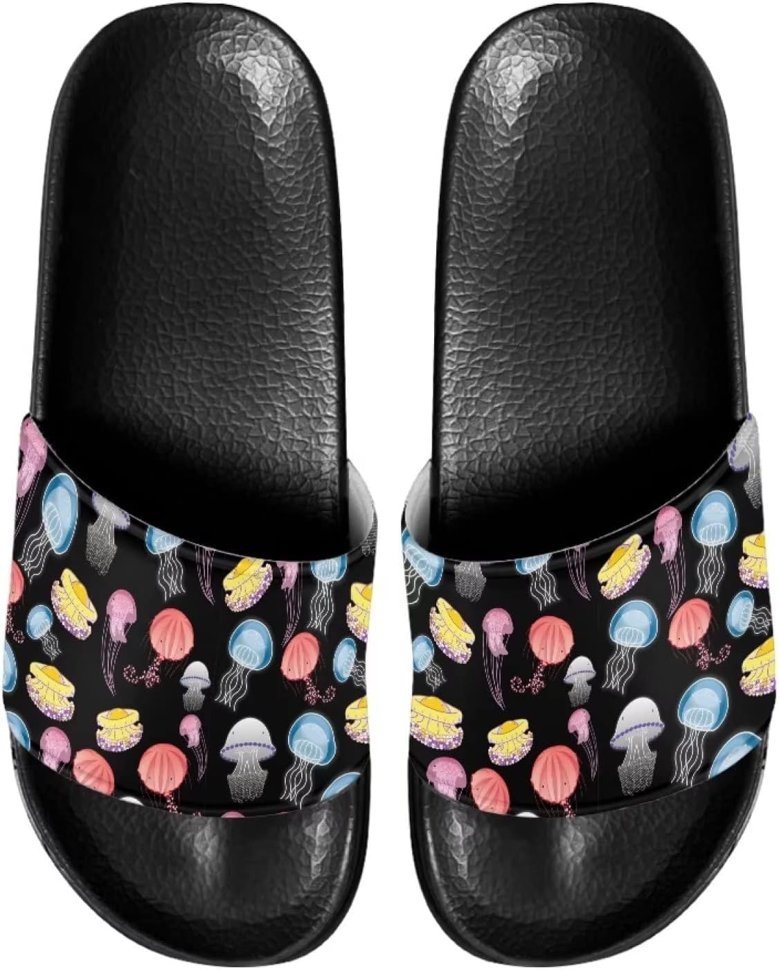 Howilath Halloween Bats Pattern Slide Sandals - Unisex Summer Beach Slippers Non-Slip