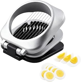 2-in-1 Egg Slicer, Dishwasher Safe, Egg Cutter with 304 Stainless Steel Cutting Line, Kiwi Slicer, Strawberries, Mushroom, Avocado, Kitchen Tools for Cutting Eggs