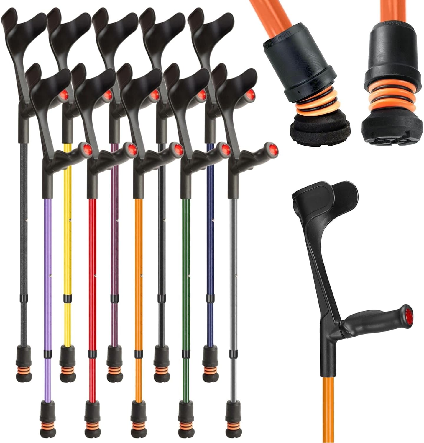 Flexyfoot Comfy Grip Open Cuff Crutches