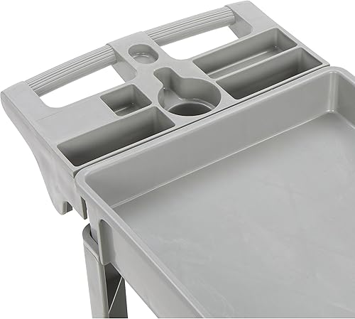 Miniatura 7 de Ironton Carrito utilitario de 2 bandejas de capacidad de 500 libras, carrito de carga de construcción de espuma estructural sin mantenimiento,