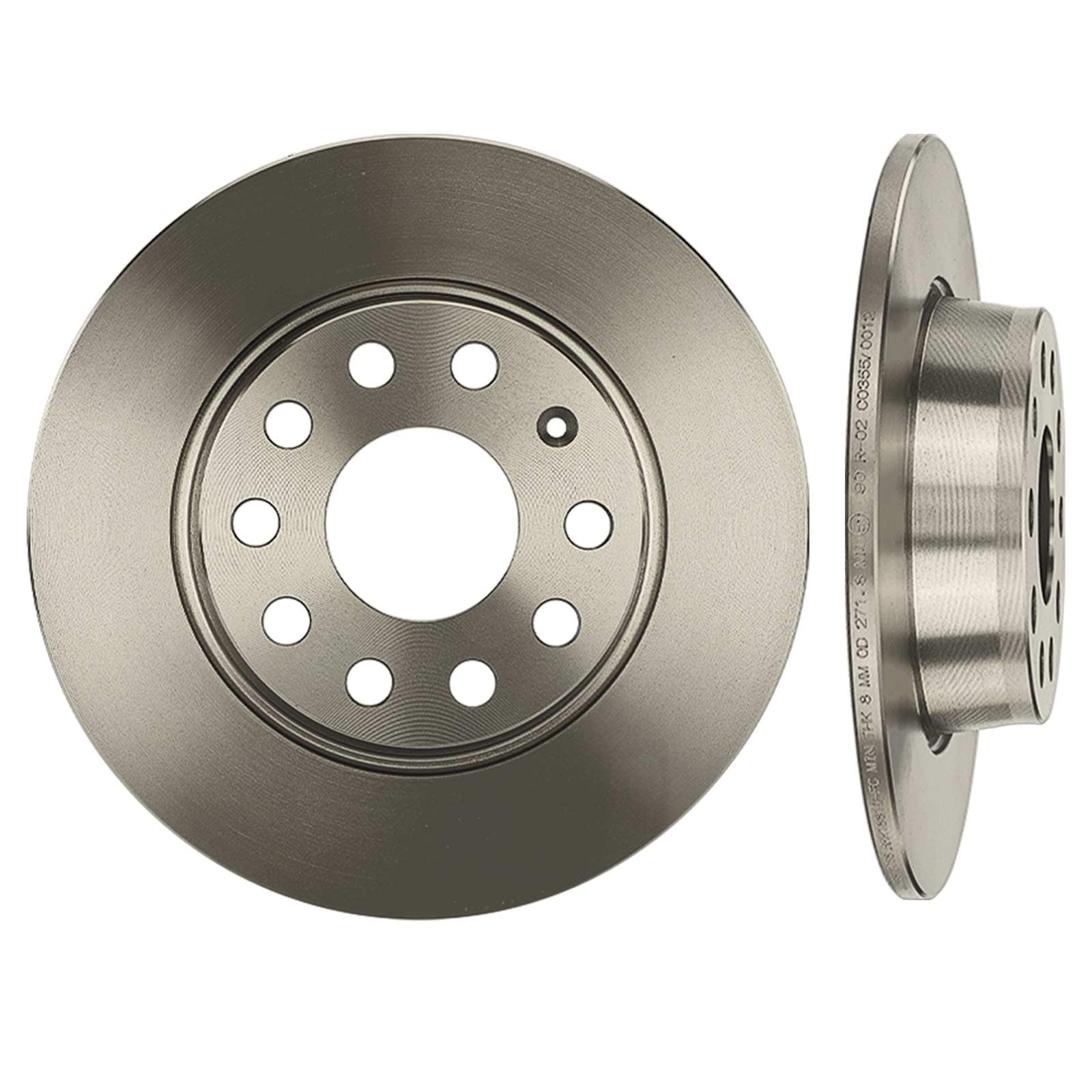 Frankberg Bremsensatz inkl. 2x Bremsscheiben + 4x Bremsbeläge Hinten Kompatibel mit K.a.r.o.q ND7 NU7 Golf VII 5G1 BE1 BE2 BQ1 A3 Sportback Replace# 5Q0615601D