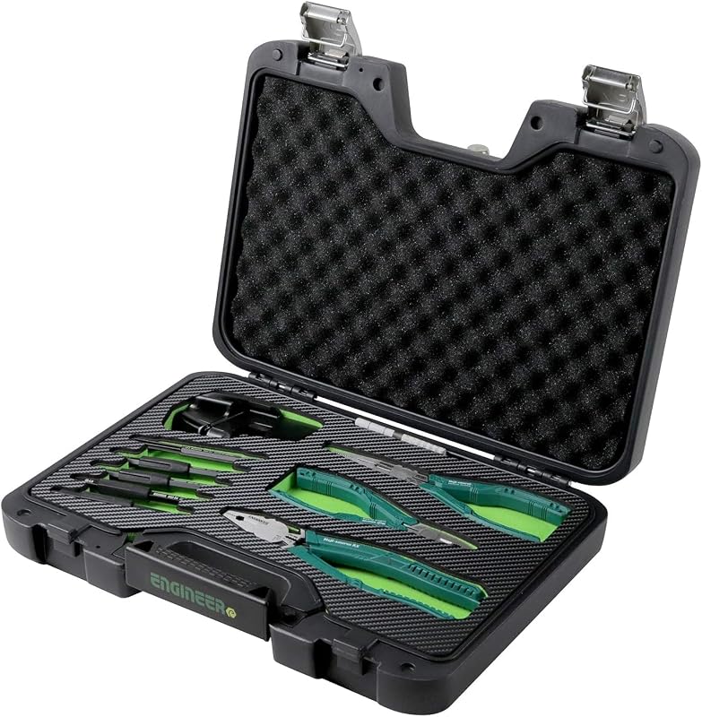 Kit de Ferramentas para Remoção de Parafusos ENGINEER PDS-02 Screw Saurus Set L com Alicates e Bits, 10 Peças