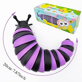 Cevioce Fidget Slug Toy, Sensory Slug Fidget Toy for Kids & Adults, 1 PC Cute Autism Sensory Toys for Autistic ChildrenGreat Birthday Gift for Girls Boys - Christmas Stocking Stuffers for Toddler