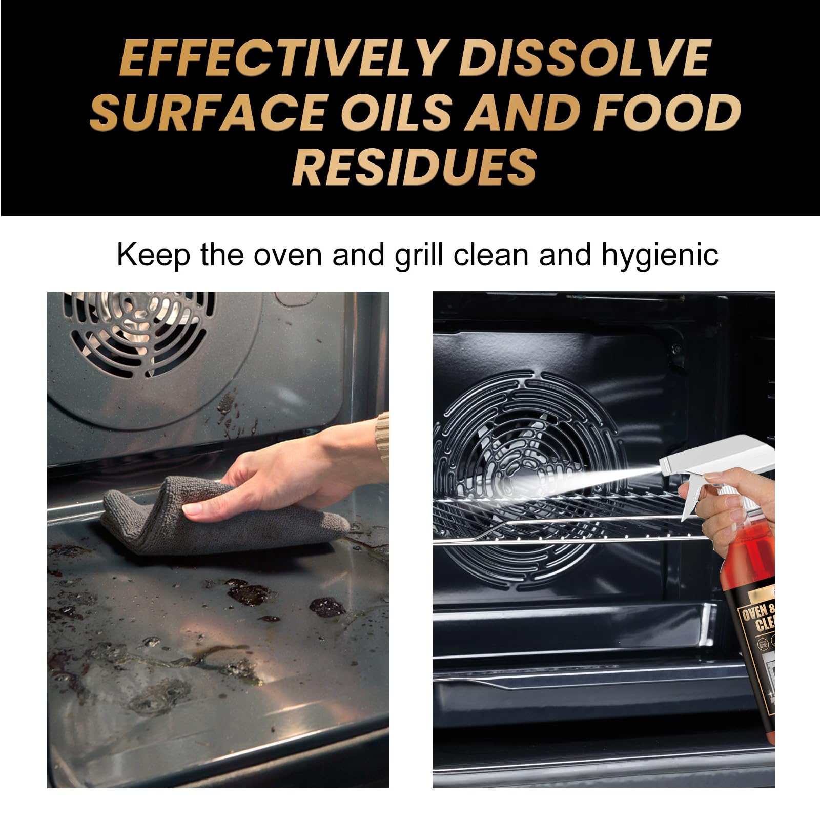 Pulizia di Forno e Grill,Detergente per Forno,100ML,1PC,Pulitore e Sgrassatore extra forte Per Forno,Piano Cottura e Grill