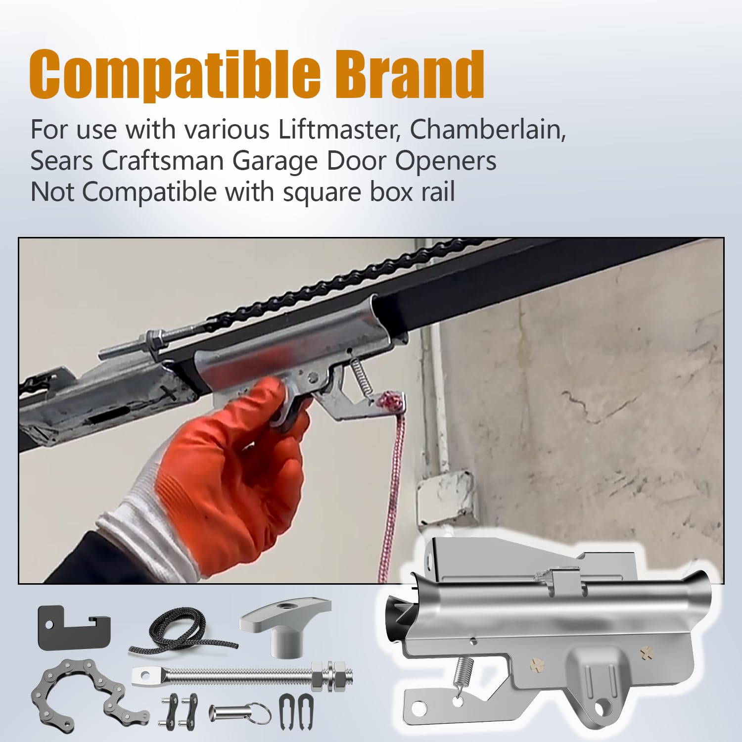 41A3489 Garage Door Opener Carriage, Complete Chain Drive Trolley
