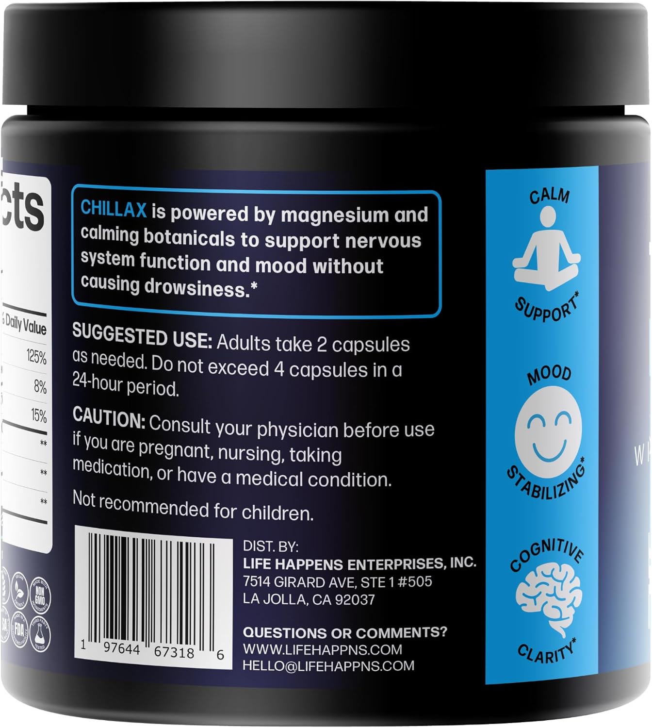 Life Happns Calm & Mood Support for Adults – Doctor-Formulated with Saffron, Magnesium, L-Theanine & Skullcap for Stress Relief & Emotional Balance | Non-Drowsy Natural Relaxation Supplement - Image 8