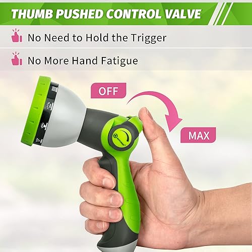 Miniatura 7 de AUTOMAN Boquilla de manguera de latón, boquilla de chorro de alta presión, 4 unidades (2 juegos) y 10 patrones de pulverización, válvula de