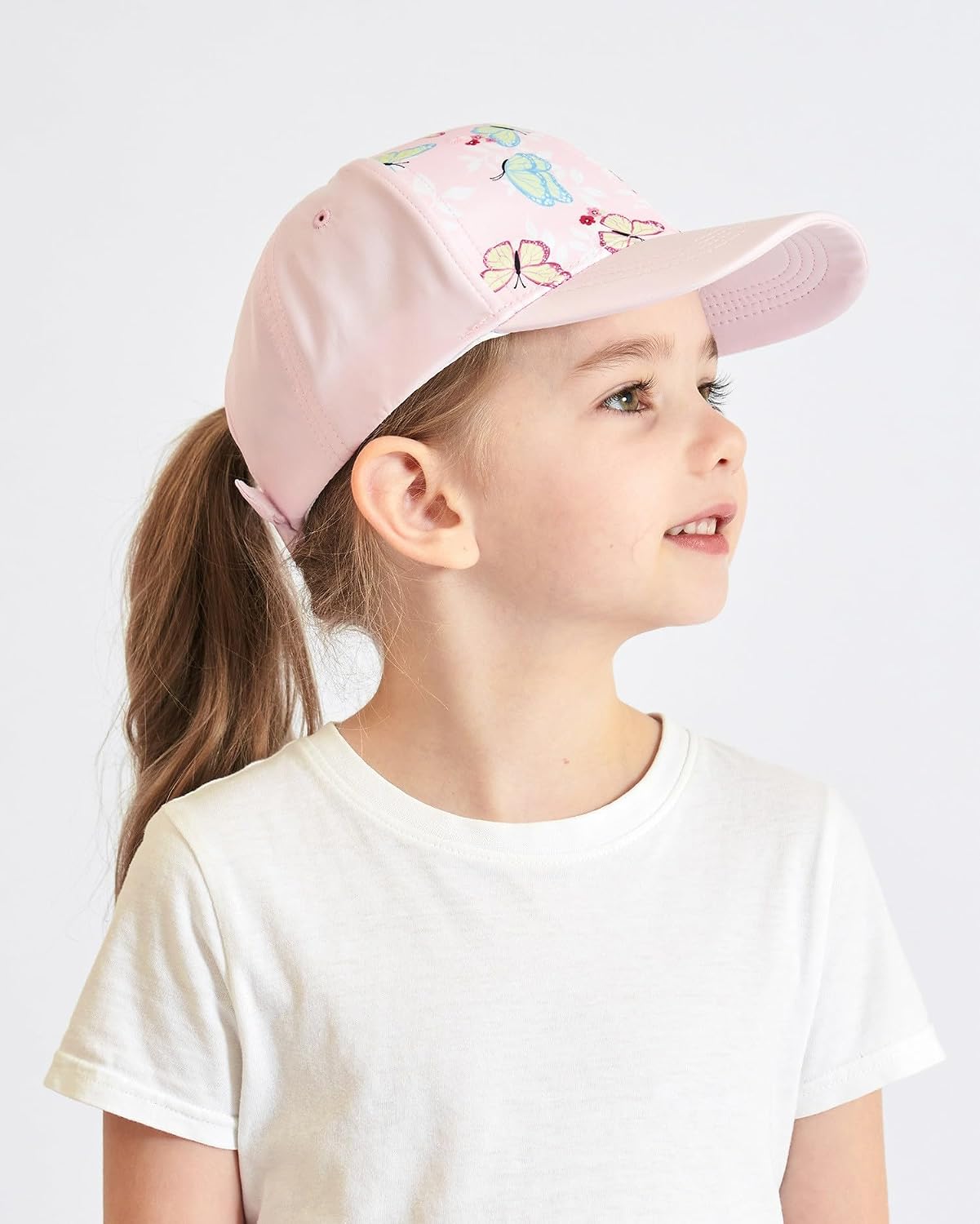 Children's Girls' Cap Hats Adjustable Snapback Rainbow Baseball Cap Leopard Baseball Cap Sun Hat Kids Baseball Cap Peaked Cap Girls butterfly